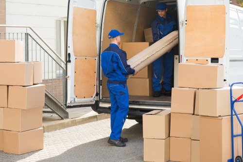 Removal van and moving boxes for home relocations in Woodford