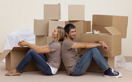 Packing and loading items for a man and van move in Woodford