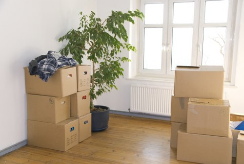 Checklist and packing supplies used to prepare for a move in Woodford