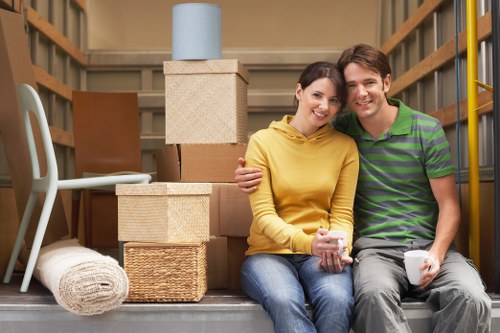 Commercial moving van support for a Woodford business relocation