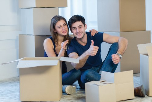 Moving truck and removal team handling a Woodford residential relocation
