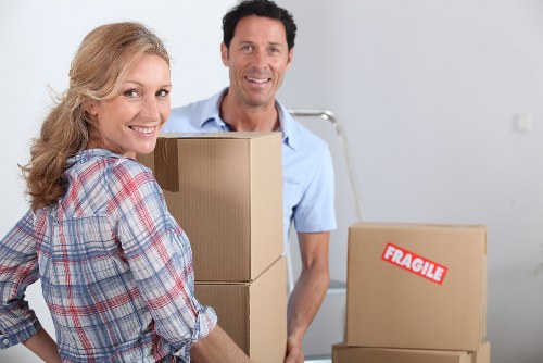Boxes and furniture arranged for a smooth house removal in Woodford